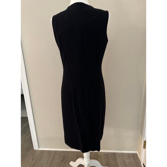 Talbots Collection Dark Blue Sleeveless Dress - Size 6 - Picture 3 of 9